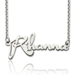 Personalisierte Promi -Name Halskette aus Sterling Silber
