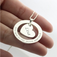 Individualisiertes Amulett mit Versprechen und Namen Sterling Silber
